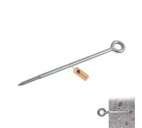 GeZu Impex Boulon à oeil Galvanisé Lot de 16 450 mm boulons à anneau à œil à tige à vis fermée robuste