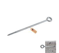 GeZu Impex Boulon à oeil Galvanisé Lot de 4 500 mm boulons à anneau à œil à tige à vis fermée robuste