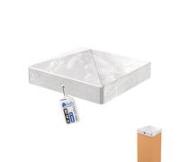 GeZu Impex Capuchon de poteau Pyramide 71 x 71 mm | Galvanisé à Chaud Chapeau poteaux Capuchons protection bois