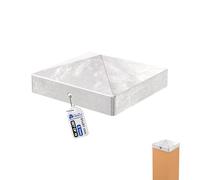GeZu Impex Capuchon de poteau Pyramide 91 x 91 mm | Galvanisé à Chaud Chapeau poteaux Capuchons protection bois