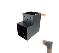 GeZu Impex Connecteur de Poteau en L 91x91 mm Revêtement Poudre Anthracite Pergola Forme en L Connecteur de Poteau Carré Support d’Angle Pavillon Pergola Connexion D'Angle