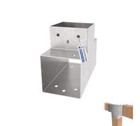 GeZu Impex Connecteur de Poteau en T 121x121 mm Acier Galvanisé à Chaud Pergola Forme T Connecteur de Poteau 3 Poutres Équerre de Coin Pavillon