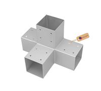 GeZu Impex® Connecteur de Poteau Galvanisé à chaud 91 x 91 mm attache poteaux pour charpente support pergola raccord