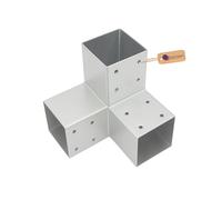 GeZu Impex Connecteur de Poteau Galvanisé à chaud Lot de 4 91 x 91 mm attache poteaux pour charpente support pergola raccord