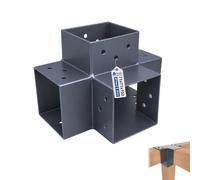 GeZu Impex Connecteur de Poteau X 71 x 71 mm | Gris Anthracite Pergola Connecteur D’Angle 4 Voies Pavilon Support Bricolage Menuiserie