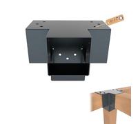 GeZu Impex Connecteur de Poteau X 91x91 mm Revêtement en Poudre Anthracite Pergola Connecteur D’Angle 4 Voies Pavilon Support Bricolage Menuiserie