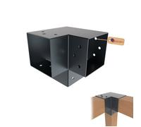 GeZu Impex Connecteur de Poteau Y 91 x 91 mm Thermolaqué Anthracite Pergola Connecteur D’Angle Droit 3 Voies