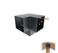 GeZu Impex Connecteur de Poteau Y 91x91 mm Lot de 4 Thermolaqué Anthracite Pergola Connecteur D’Angle Droit 3 Voies Pavilon Support de Menuiserie DIY