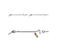 GeZu Impex Crochet de cabine 50 mm galvanisé Lot de 2 loquets de porte loquet à œil pour portes extérieures