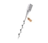 GeZu Impex Douille de sol à visser Galvanisé à chaud 71 x 71 x 650 mm ronds douille piquet cloture bois ancre