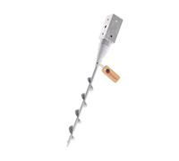 GeZu Impex Douille de sol à visser Galvanisé à chaud Lot de 12 71 x 71 mm ronds douille piquet cloture bois ancre