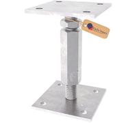 GeZu Impex Embase Pied de Poteau Réglable 100 x 100 mm | 120-160 mm Galvanisé Ancrage Support de Poteau Réglable en Hauteur Platine