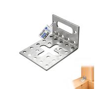 GeZu Impex Équerre d’Angle Réglable 60 x 30 x 60 mm | Galvanisé Équerre en Fendue Galvanisée Plaque de Montage à Angle Réglable Renforts d’Angle