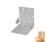 GeZu Impex® Equerre d'assemblage Galvanisé 60 x 60 x 50 mm renforcée connecteurs métal pour charpente