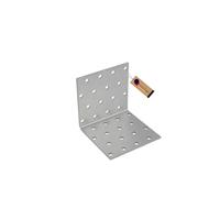 GeZu Impex® Equerre d'assemblage Galvanisé 80 x 80 x 80 mm renforcée connecteurs métal pour charpente