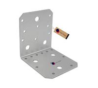 GeZu Impex® Equerre d'assemblage Galvanisé Lot de 28 105 x 105 x 90 mm renforcée connecteurs métal fixation pour charpente