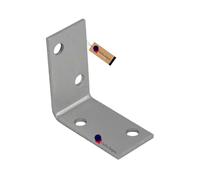 GeZu Impex Equerre d'assemblage Galvanisé Lot de 4 40 x 40 x 20 mm renforcée connecteurs métal fixation pour charpente