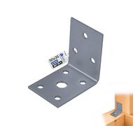 GeZu Impex® Equerre d'assemblage Galvanisé Lot de 4 50 x 50 x 35 mm renforcée connecteurs métal fixation pour charpente