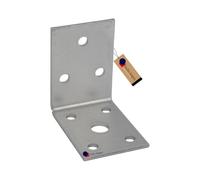 GeZu Impex Equerre d'assemblage Galvanisé Lot de 4 50 x 50 x 35 mm renforcée connecteurs métal fixation pour charpente