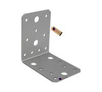 GeZu Impex® Equerre d'assemblage Galvanisé Lot de 4 90 x 90 x 65 mm renforcée connecteurs métal fixation pour charpente