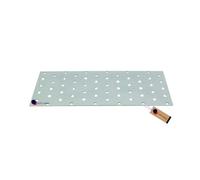 GeZu Impex Plaques d'assemblage plates Galvanisé 100 x 240 mm fixation métal patte de perforée connecteurs plats