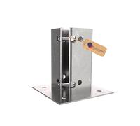 GEZU IMPEX Réglable Support de Poteau e à Boulonner 100 x 100 mm Galvanisé à Chaud Lot de 4 Support de Base Pour Poteau Support Carré Pour Pied de Clôture Sabot de Poteau à Boulonner