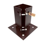 GEZU IMPEX Réglable Support de Poteau e à Boulonner 75 x 75 mm Revêtement en Poudre Support de Base Pour Poteau Support Carré Pour Pied de Clôture Sabot de Poteau à Boulonner