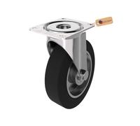 GeZu Impex Roulettes Pivotantes 200 x 40 mm Galvanisées Roulettes Industrielles Robustes Polyuréthane Roulettes Meubles Lourds