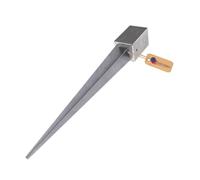 GeZu Impex Support de Poteau à Enfoncer Galvanisé à chaud 46 x 46 x 600 mm ronds douille piquet cloture bois ancre