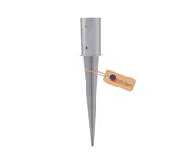 GeZu Impex Support de Poteau à Enfoncer Galvanisé à chaud Lot de 16 ? 81 x 600 mm ronds douille piquet cloture bois ancre