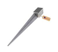 GeZu Impex® Support de Poteau à Enfoncer Galvanisé à chaud Lot de 4 71 x 71 x 750 mm douille piquet cloture bois ancre