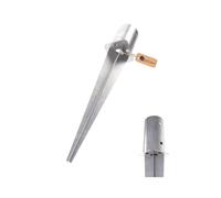 GeZu Impex Support de Poteau à Enfoncer Rond 81 x 600 mm Galvanisé à Chaud Douille Enfoncer Piquet Poteau