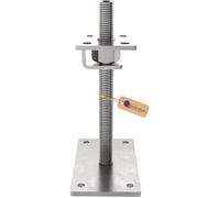 GeZu Impex Support de poteau Flocon de Zinc 100 x 100 mm | 60 - 230 mmhauteur reglable platine bois pied clôture