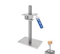 GeZu Impex Support de poteau Flocon de Zinc 100 x 100 mm hauteur reglable platine bois pied clôture