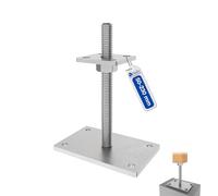 GeZu Impex Support de poteau Galvanisé à chaud 100 x 100 mm hauteur reglable platine bois pied clôture