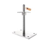 GeZu Impex Support de poteau Galvanisé à chaud 100 x 100 mm hauteur reglable platine bois pied clôture