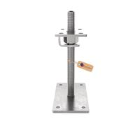 GeZu Impex® Support de poteau Galvanisé à chaud 100 x 100 mm hauteur reglable platine bois pied poteaux clôture