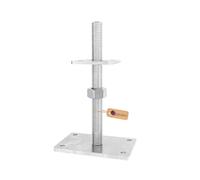 GeZu Impex Support de poteau Galvanisé à chaud 100 x 100 mm hauteur reglable platine bois pied poteaux clôture