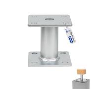 GeZu Impex Support de poteau Galvanisé à chaud 70 x 70 mm platine poteau bois pied poteaux clôture