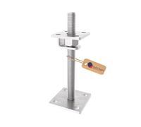 GeZu Impex® Support de poteau Galvanisé à chaud Lot de 16 80 x 80 mm hauteur reglable platine bois pied poteaux clôture