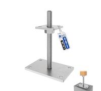 GeZu Impex Support de poteau Galvanisé à chaud Lot de 4 100 x 100 mm hauteur reglable platine bois pied clôture