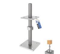 GeZu Impex Support de poteau Galvanisé à chaud Lot de 4 80 x 80 mm hauteur reglable platine bois pied poteaux clôture