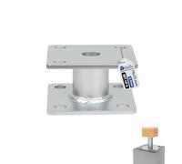 GeZu Impex Support de poteau Galvanisé à chaud Lot de 8 100 x 100 mm platine poteau bois pied poteaux clôture