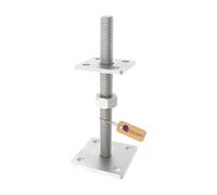 GeZu Impex® Support de poteau Galvanisé à chaud Lot de 8 80 x 80 mm hauteur reglable platine bois pied poteaux clôture