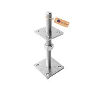 GeZu Impex Support de poteau Galvanoplastie 70 x 70 mm hauteur reglable platine bois pied poteaux clôture