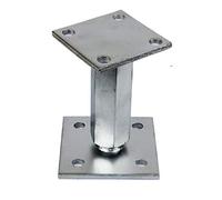 GeZu Impex Support de poteau Galvanoplastie 70 x 70 mm hauteur reglable platine bois pied poteaux clôture