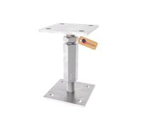 GeZu Impex® Support de poteau Galvanoplastie Lot de 16 80 x 80 mm hauteur reglable platine bois pied poteaux clôture