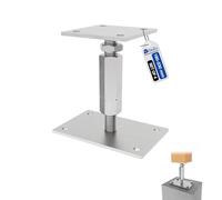 GeZu Impex Support de poteau Galvanoplastie Lot de 4 80 x 80 mm hauteur reglable platine bois pied poteaux clôture