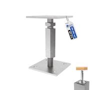 GeZu Impex Support de poteau Galvanoplastie Lot de 8 100 x 100 mm hauteur reglable platine bois pied poteaux clôture