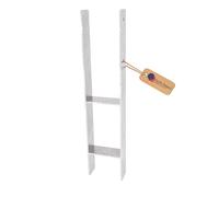 GeZu Impex® Support de poteau H Galvanisé à chaud 121 x 600 mm ancre platine bois pied poteaux clôture